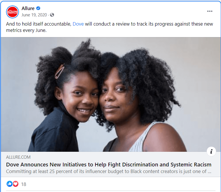 Allure post FB