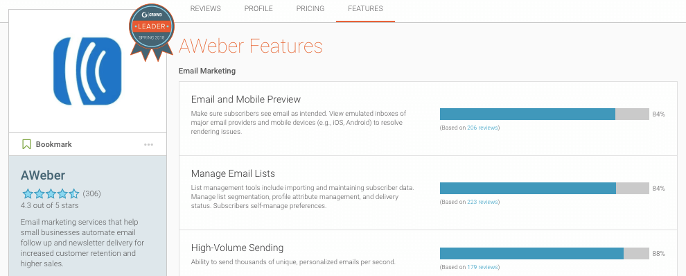 AWeber Reviews - G2Crowd
