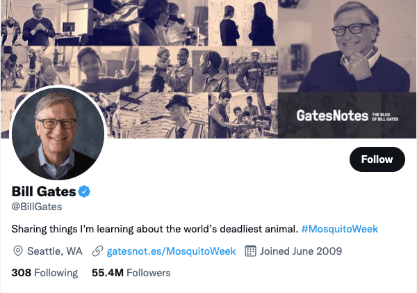 Bill Gates on Twitter
