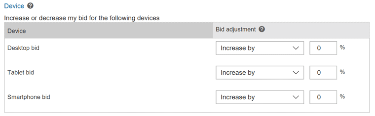 Bing Device Targeting