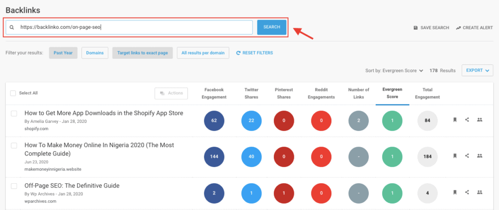 BuzzSumo Backlink Analysis