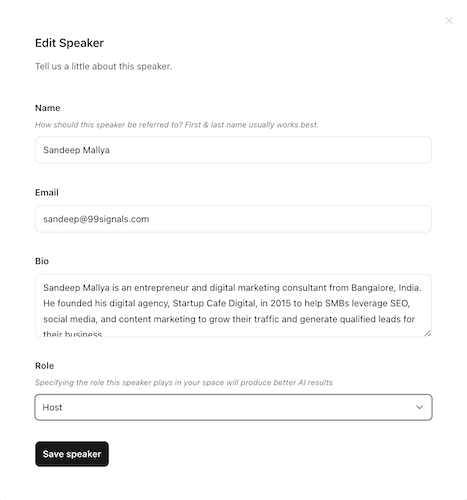 Castmagic Speaker Settings