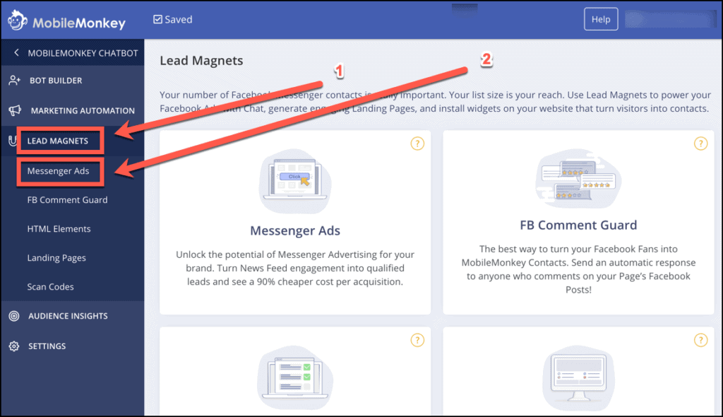 Create a Facebook Messenger Ad in MobileMonkey