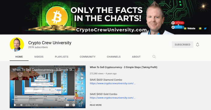 Crypto Crew University YouTube Channel