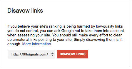 Disavow links - Negative SEO