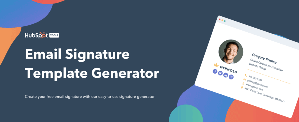 HubSpot's Email Signature Generator