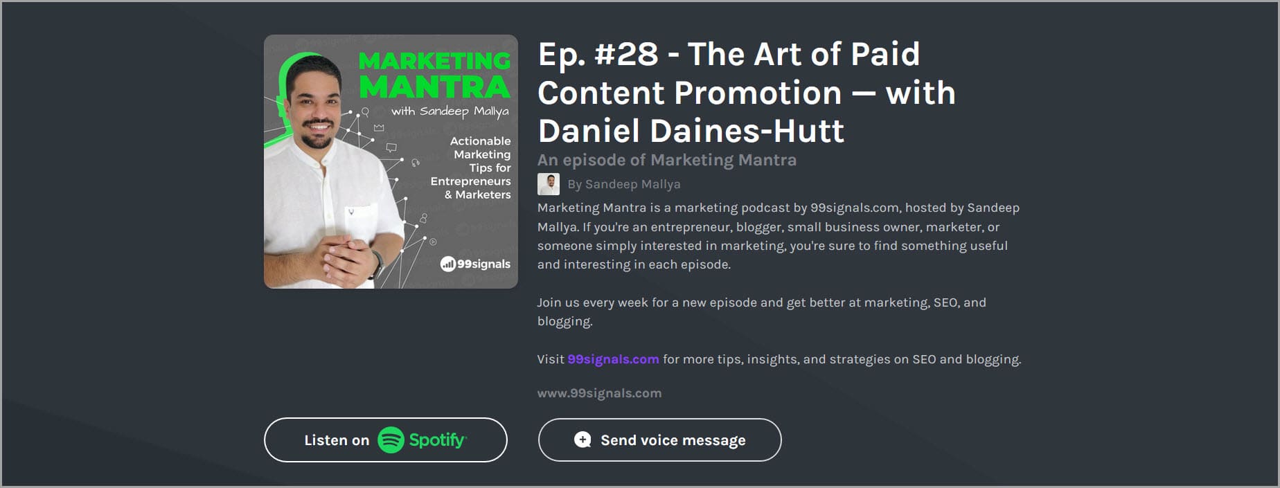 Marketing Mantra Podcast Ep. #28