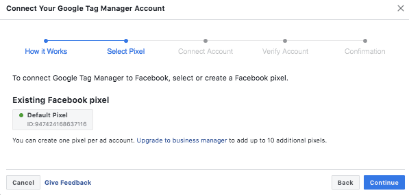 Facebook Pixel Integration with GTM - Step 2