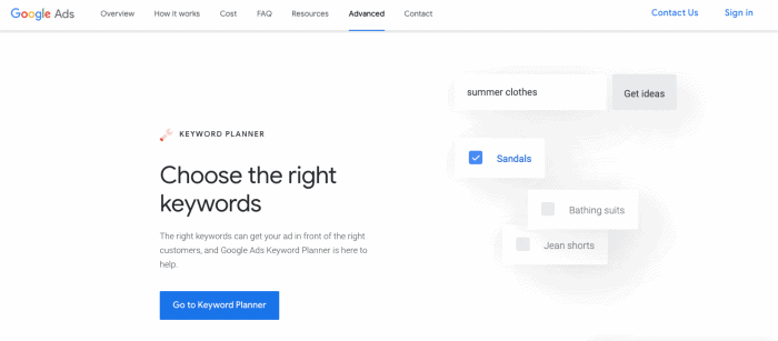 Google Ads Keyword Planner