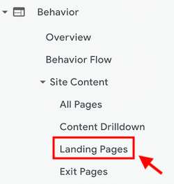 Google Analytics - Landing Pages