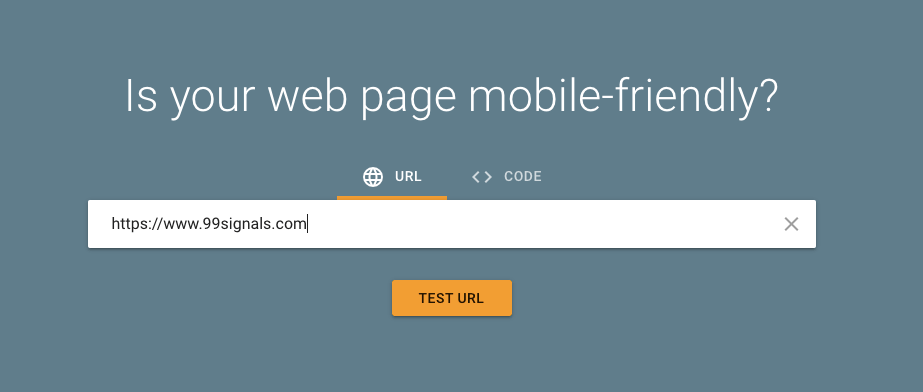 Google Mobile Friendly Test