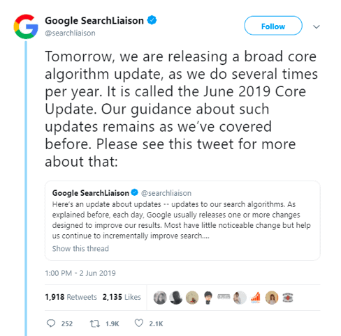 Google Tweet