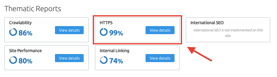 HTTPS Implementation Report - SEMrush