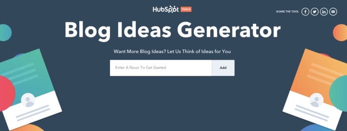 HubSpot's Blog Ideas Generator