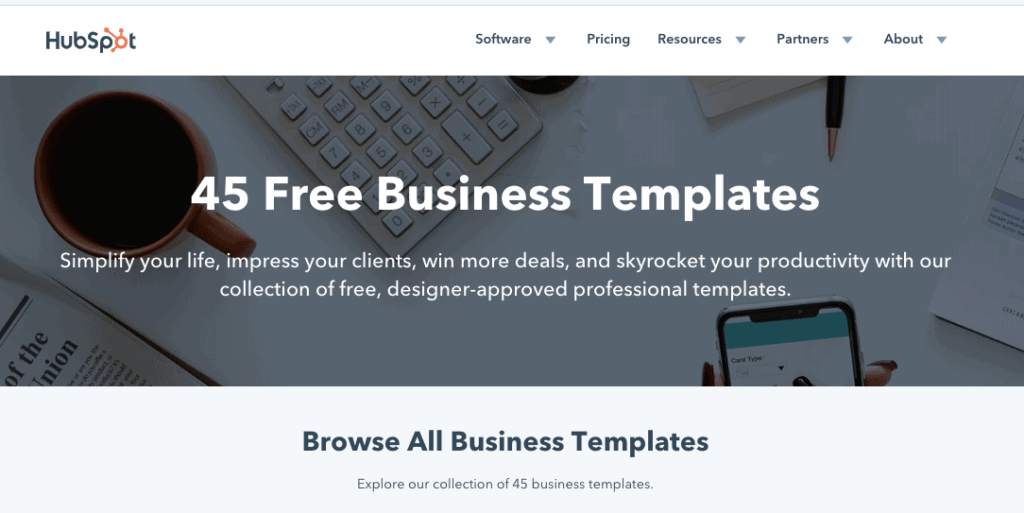 Free Business Templates by HubSpot