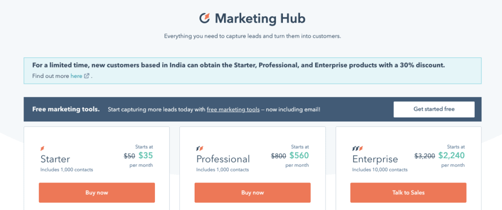 HubSpot Pricing Plans