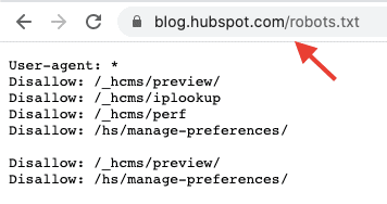 HubSpot Robots.txt