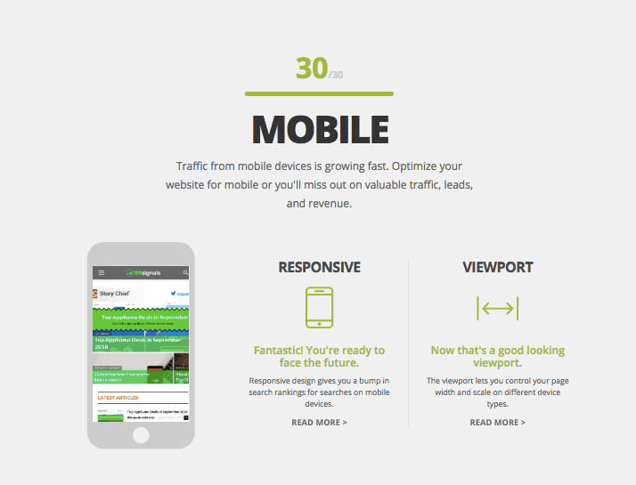 HubSpot Website Grader Mobile