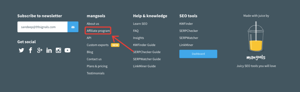 Mangools Affiliate Details