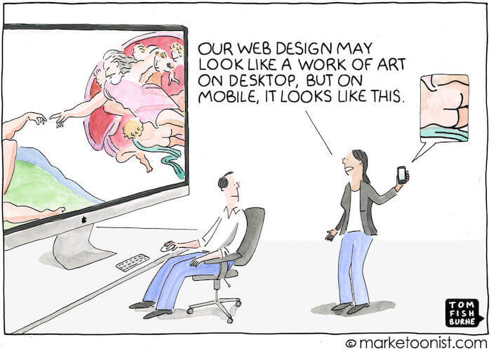 Designing for Mobile - Marketoonist