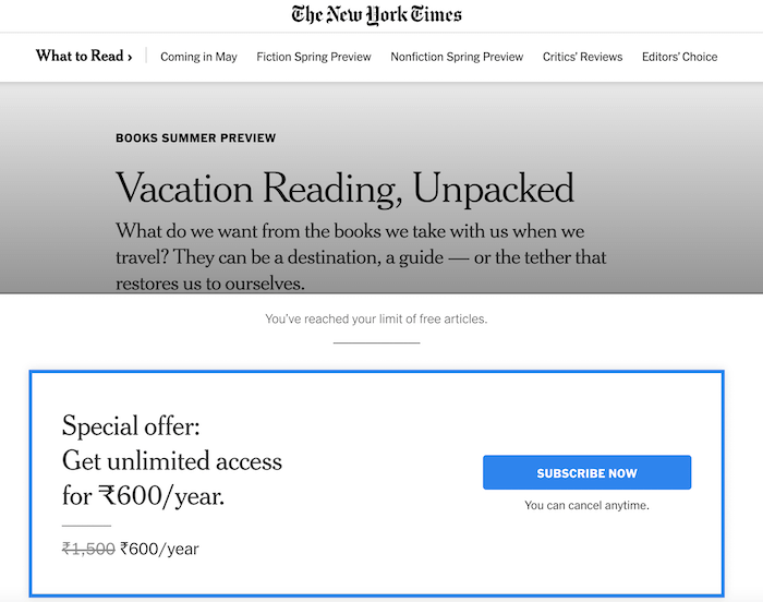 NYT Paywall