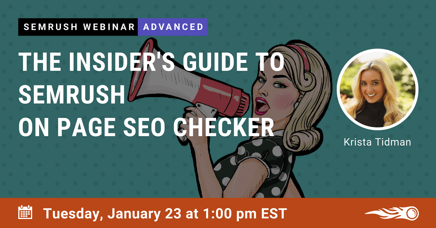 On Page SEO Checker Webinar by SEMrush