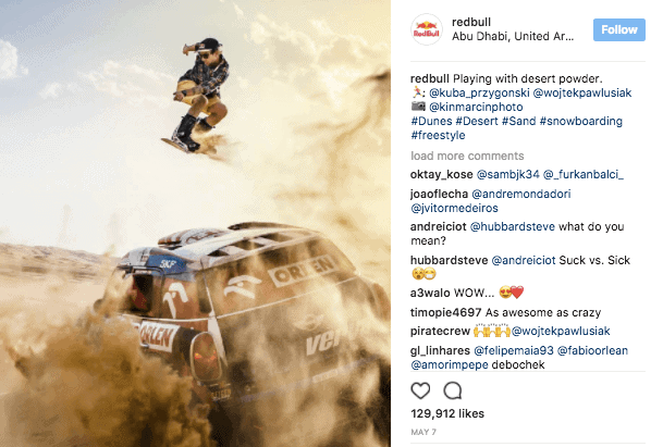 Red Bull on Instagram - Instagram Organic Reach