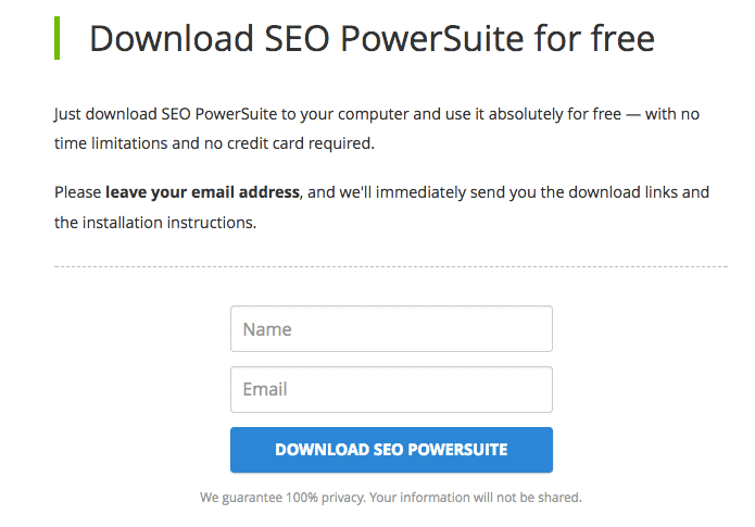 SEO PowerSuite Review - Setting up PowerSuite