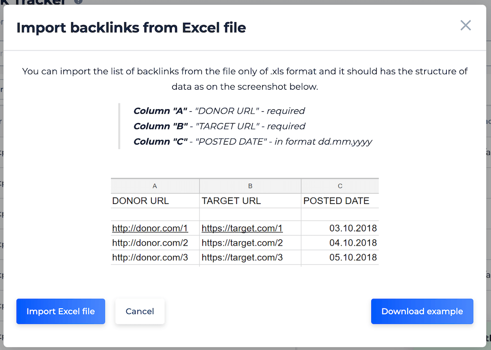 Sitechecker - Import backlinks