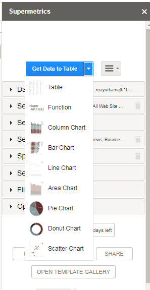 Supermetrics Review - Sidebar