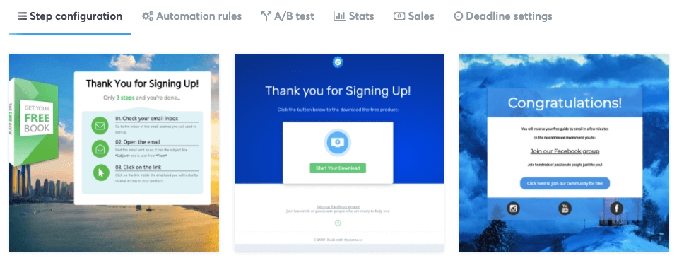 Systeme.io Thank You Page Templates