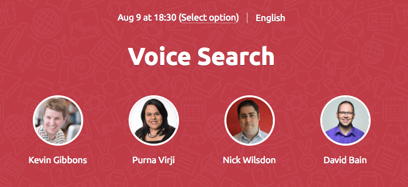 Voice Search Webinar